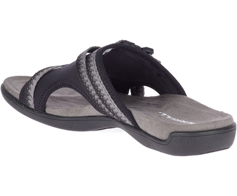 Sandálias Senhora - Merrell District Muri Slide - Pretas/Cinzentas - QNM410678